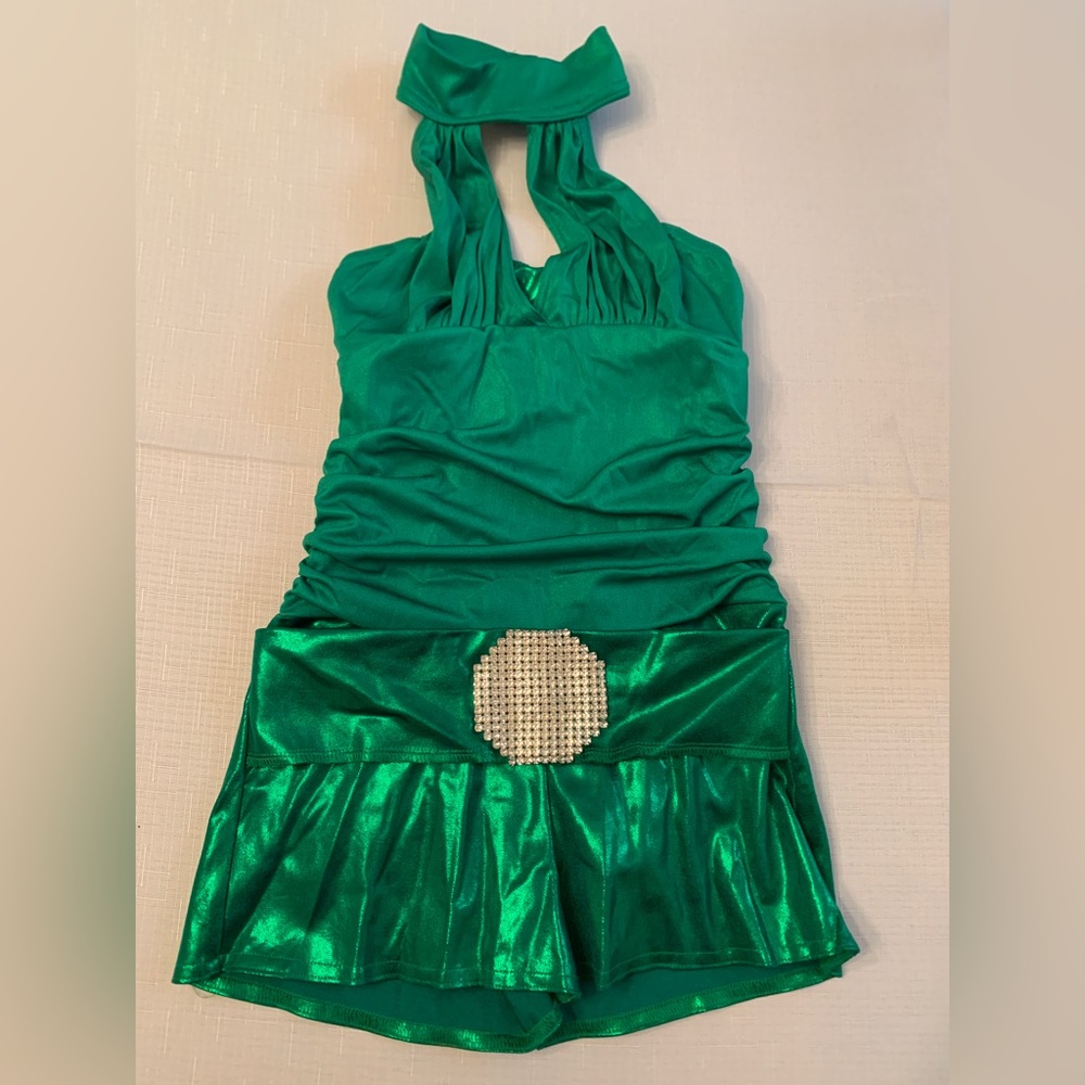 Kelle Green one piece Leotard Dance Costume - Large Child